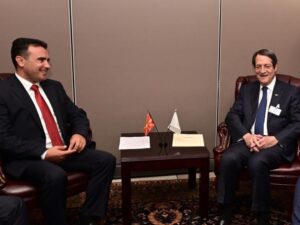 Συναντήθηκε με τον Πρωθυπουργό της Βόρειας Μακεδονίας ο Πρόεδρος Αναστασιάδης