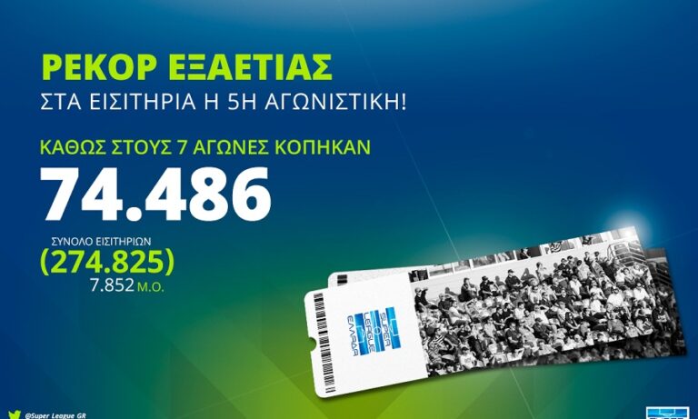 Ρεκόρ 6ετίας στα εισιτήρια της Superleague