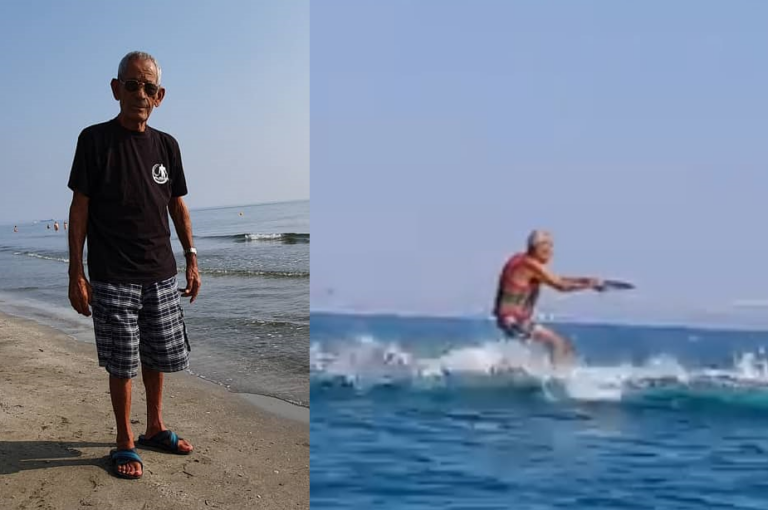 Ο 84χρονος Βάσος που συνεχίζει απτόητος να δαμάζει τη θάλασσα (ΒΙΝΤΕΟ)