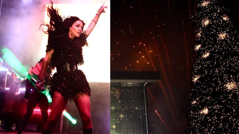 Η Ελένη Φουρέιρα "άναψε" το πρώτο Χριστουγεννιάτικο δέντρο στην Αθήνα(ΦΩΤΟ)