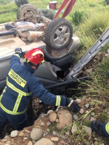 Τροχαίο ατύχημα με αναποδογυρισμένο όχημα στην επαρχία Λευκωσίας