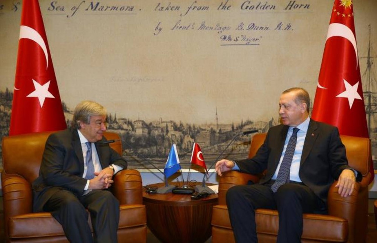 Κυπριακό και Συριακό στο μενού του πρωϊνού εργασίας μεταξύ Ερντογάν-Γκουτέρες