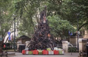 Αυστραλία: Ένα χριστουγεννιάτικο δέντρο φτιαγμένο από καμένους κορμούς (ΦΩΤΟ)