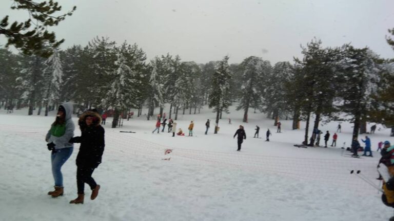 Κλειστοί όλοι οι δρόμοι προς το χιονισμένο Τρόοδος λόγω του συνωστισμού