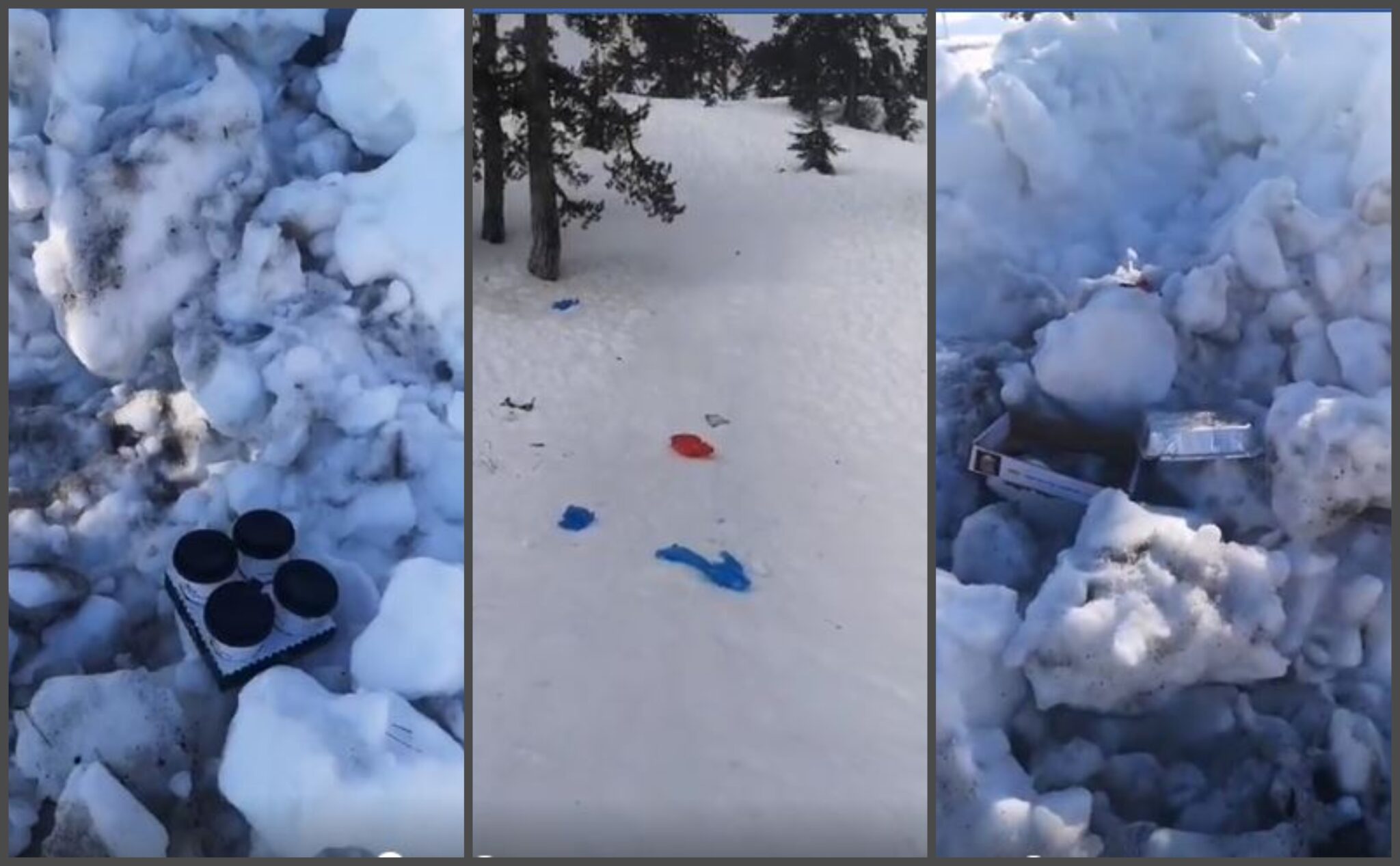 Σε σκουπιδότοπους μετέτρεψαν τις χιονισμένες βουνοκορφές του Τροόδους (ΒΙΝΤΕΟ)