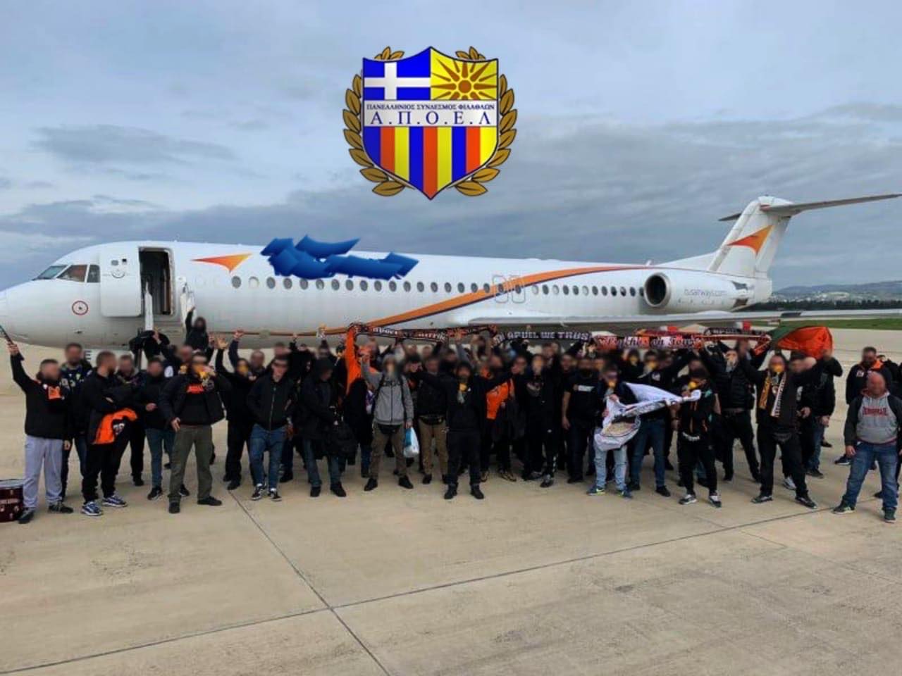 Aναγκαστική προσγείωση αεροσκάφους που μετέφερε οπαδούς του ΑΠΟΕΛ στην Ελβετία