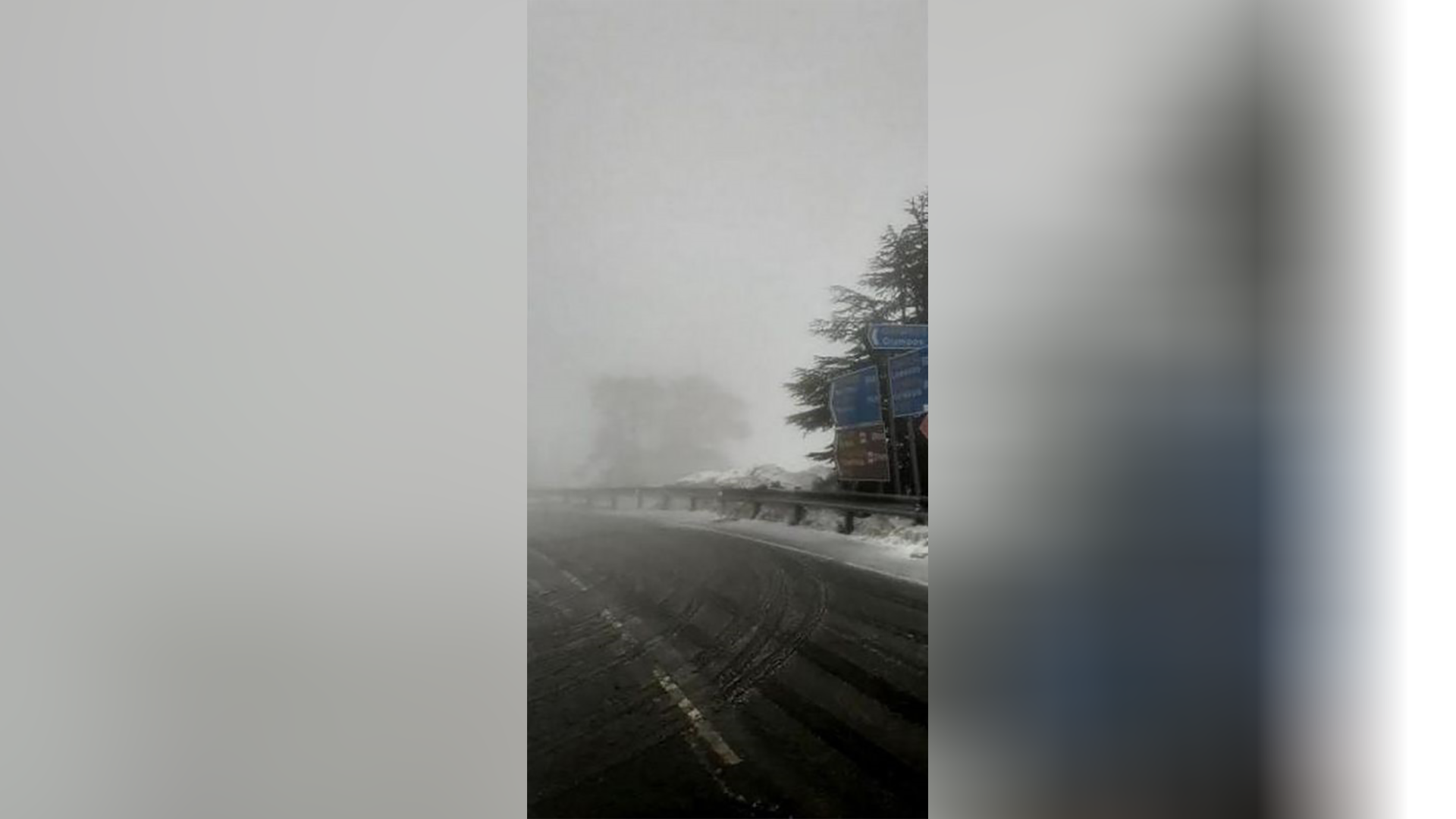 Πυκνή ομίχλη και περιορισμένη ορατότητα στους δρόμους του Τροόδους (ΦΩΤΟ)