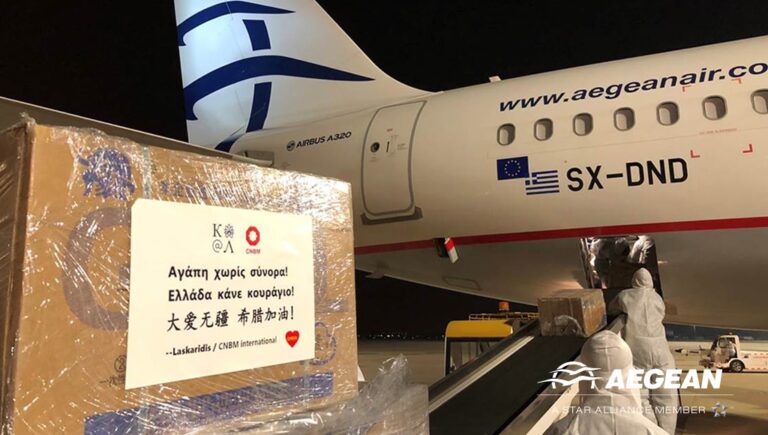 Φορτώθηκε η πρώτη παρτίδα ιατρικού εξοπλισμού και αναλώσιμων από την Κίνα