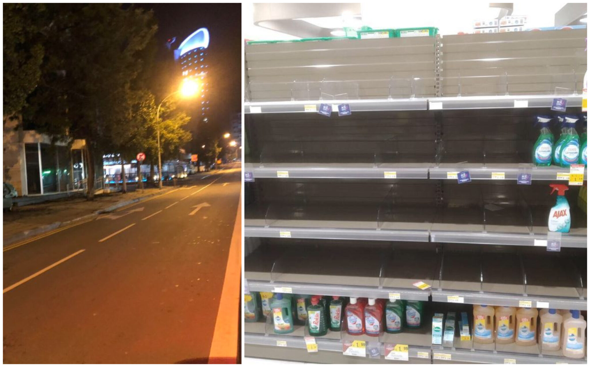 Έρημοι δρόμοι στη Λευκωσία εξαιτίας του κορωνοϊού (ΒΙΝΤΕΟ)