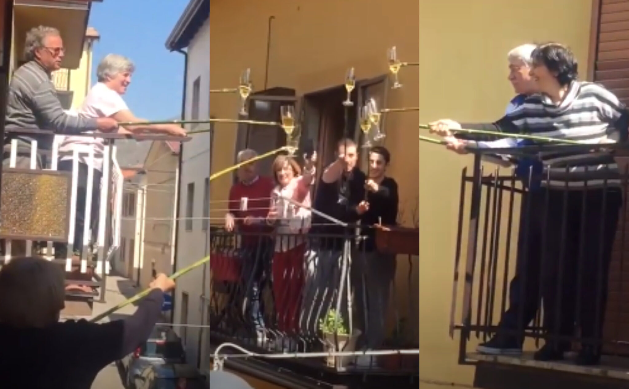 Bρήκαν τον τρόπο να "τσουγκρίσουν" τα ποτήρια εξ αποστάσεως (ΒΙΝΤΕΟ)