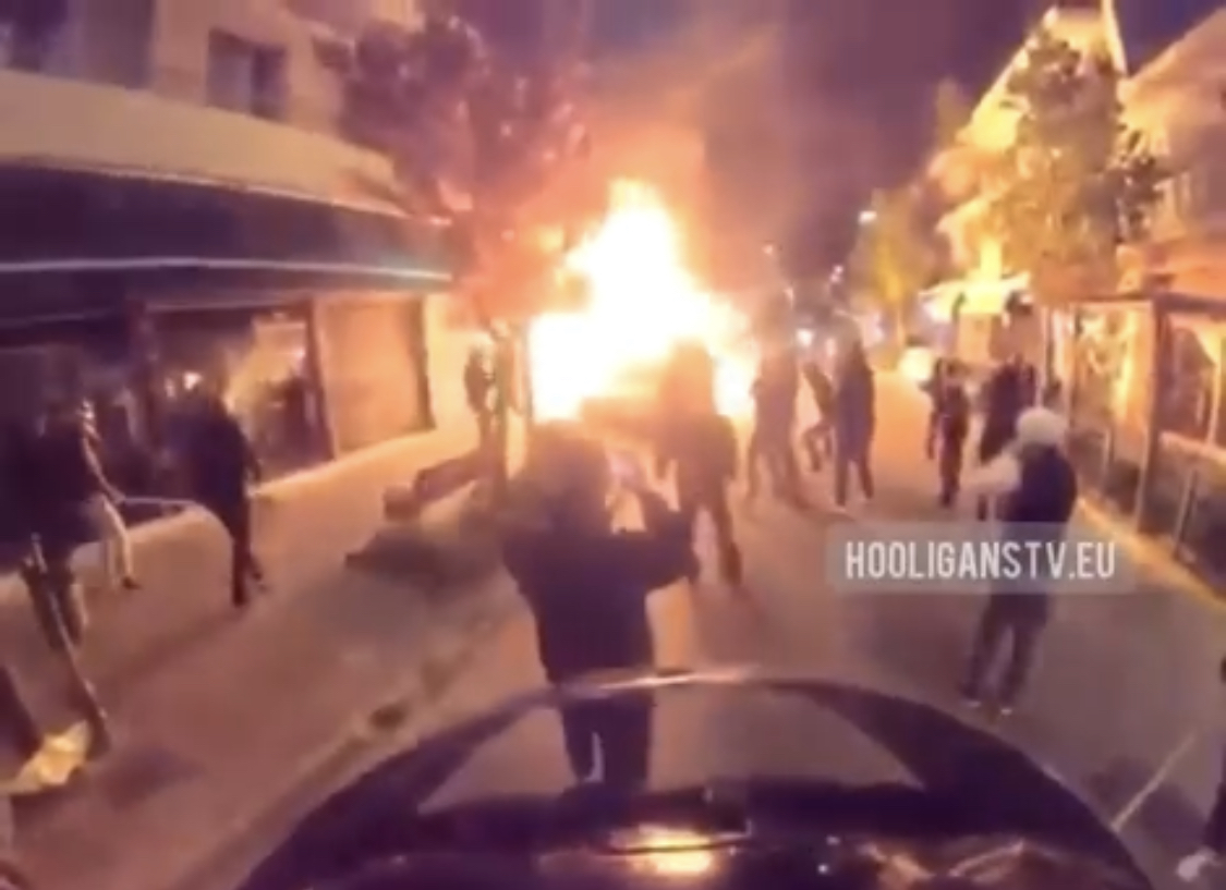 Αυτό είναι το βίντεο της επίθεσης στον σύνδεσμο του Ολυμπιακού