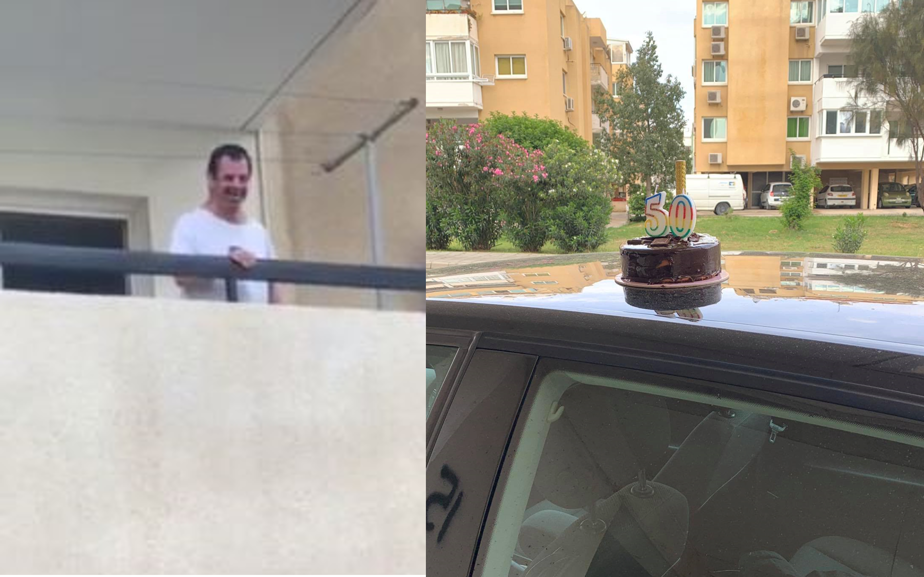 Από το μπαλκόνι άκουσε το "Happy Birthday" ο 50χρονος Λάμπρος (ΒΙΝΤΕΟ)