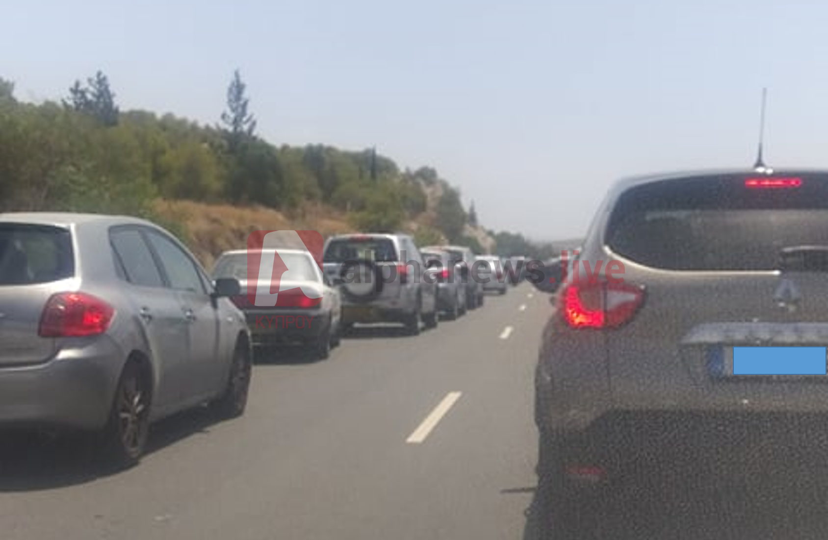 Καραμπόλα έξι οχημάτων στον αυτοκινητόδρομο Λευκωσίας-Λάρνακας (ΦΩΤΟ)