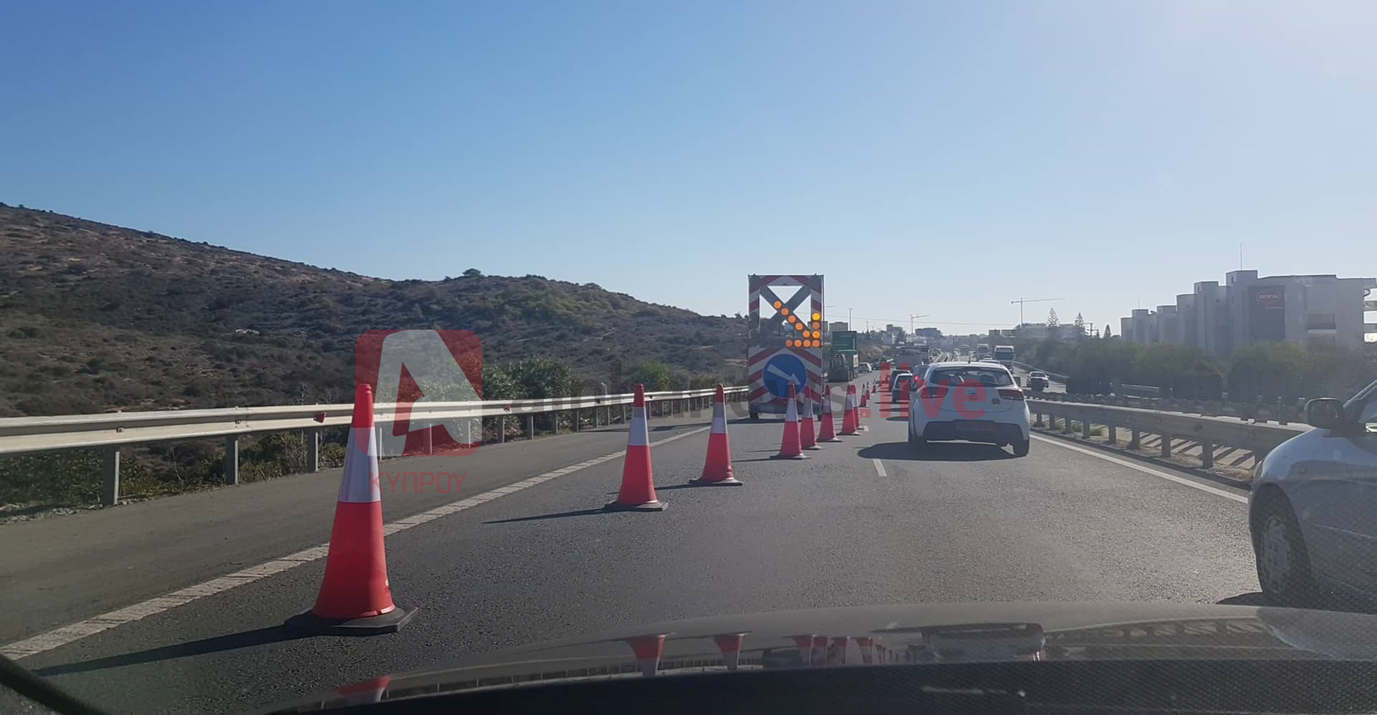Προς οδηγούς: Εργασίες στον αυτοκινητόδρομο Λεμεσού – Λευκωσίας