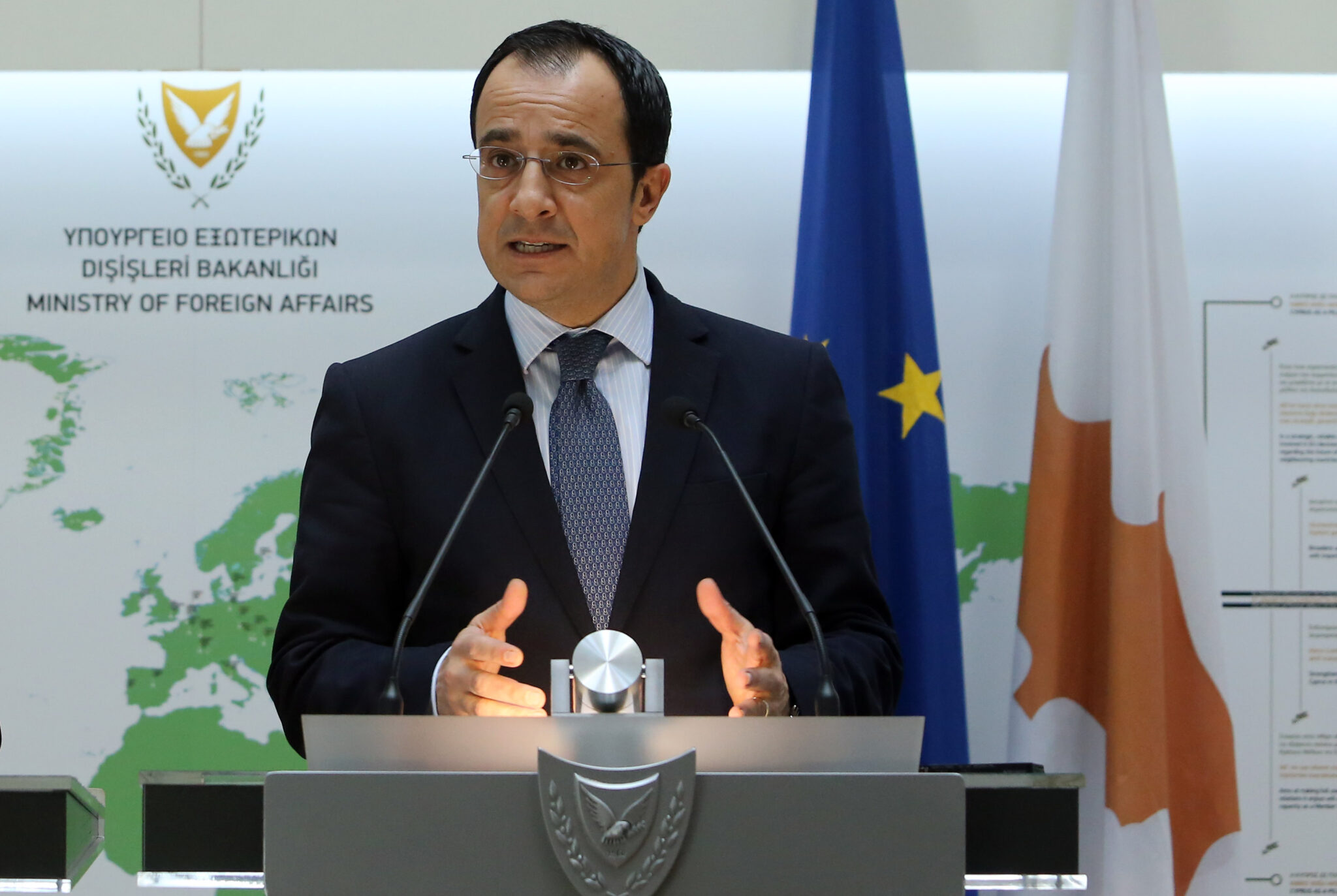 Χριστοδουλίδης: Λαφυραγωγός η Τουρκία που επιδιώκει ένα νέο-οθωμανικό όραμα