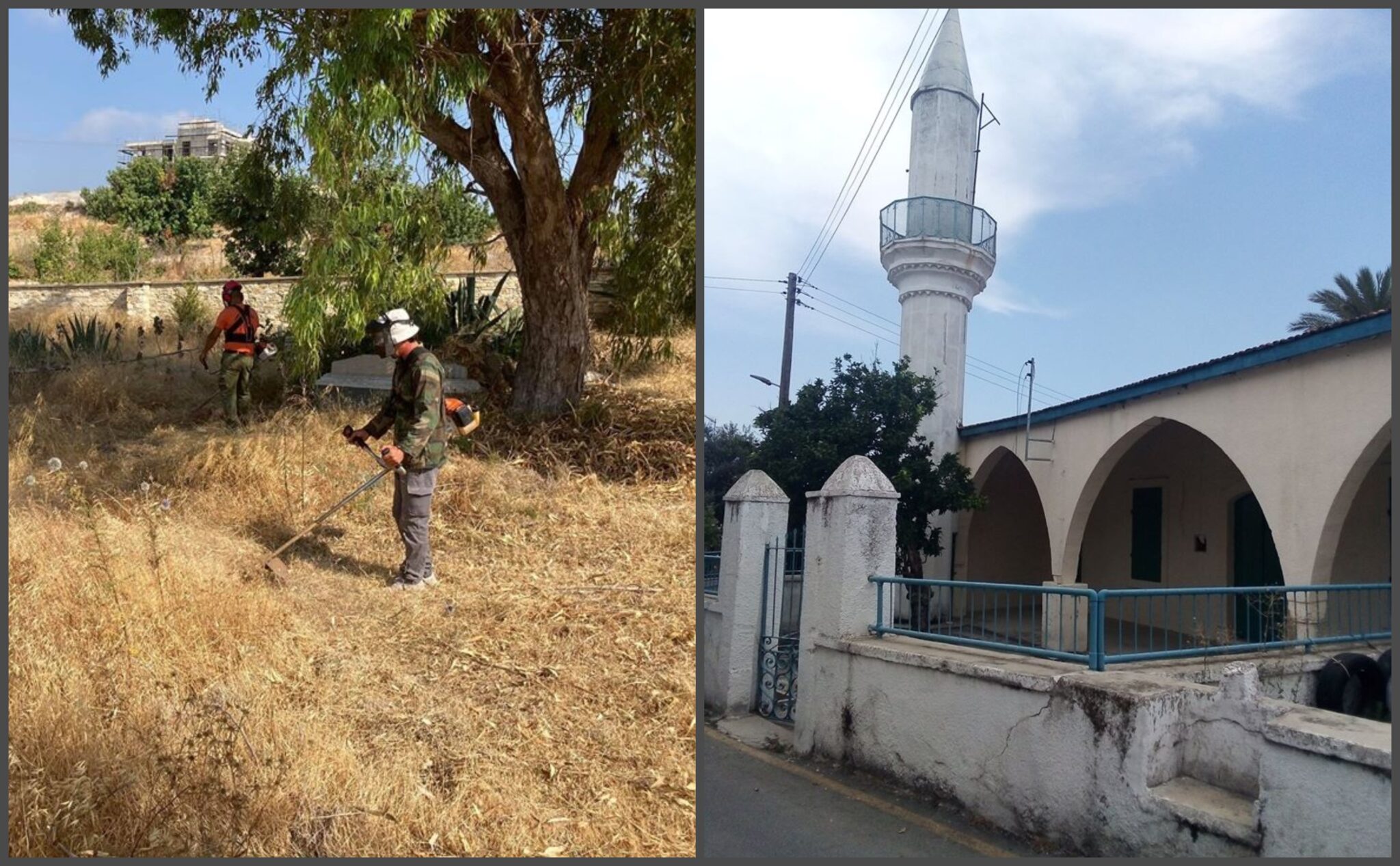 Ο Δήμος καθαρίζει το τζαμί και το τουρκοκυπριακό κοιμητήριο στα Λεύκαρα (ΦΩΤΟ)