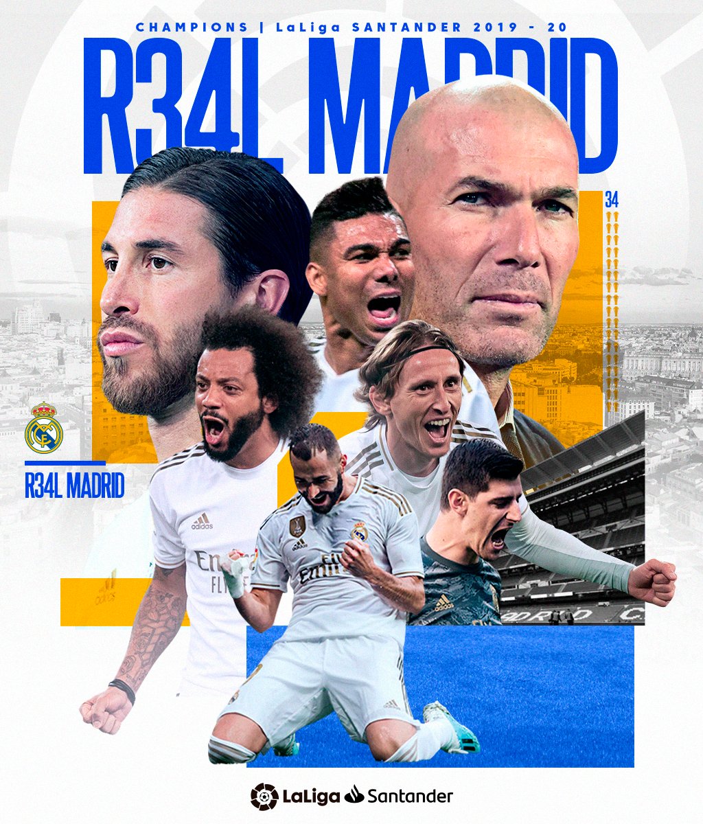 Πρωταθλήτρια Ισπανίας για 34η φορά στην ιστορία της η Ρεάλ Μαδρίτης