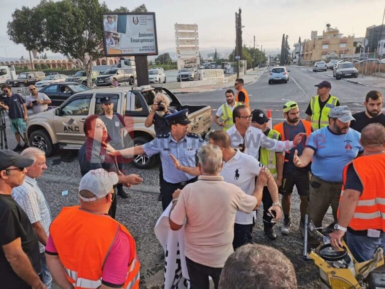 ΒΙΝΤΕΟ: Φωνές και ένταση στην οδό Νίκου Παττίχη για την έναρξη των εργασιών