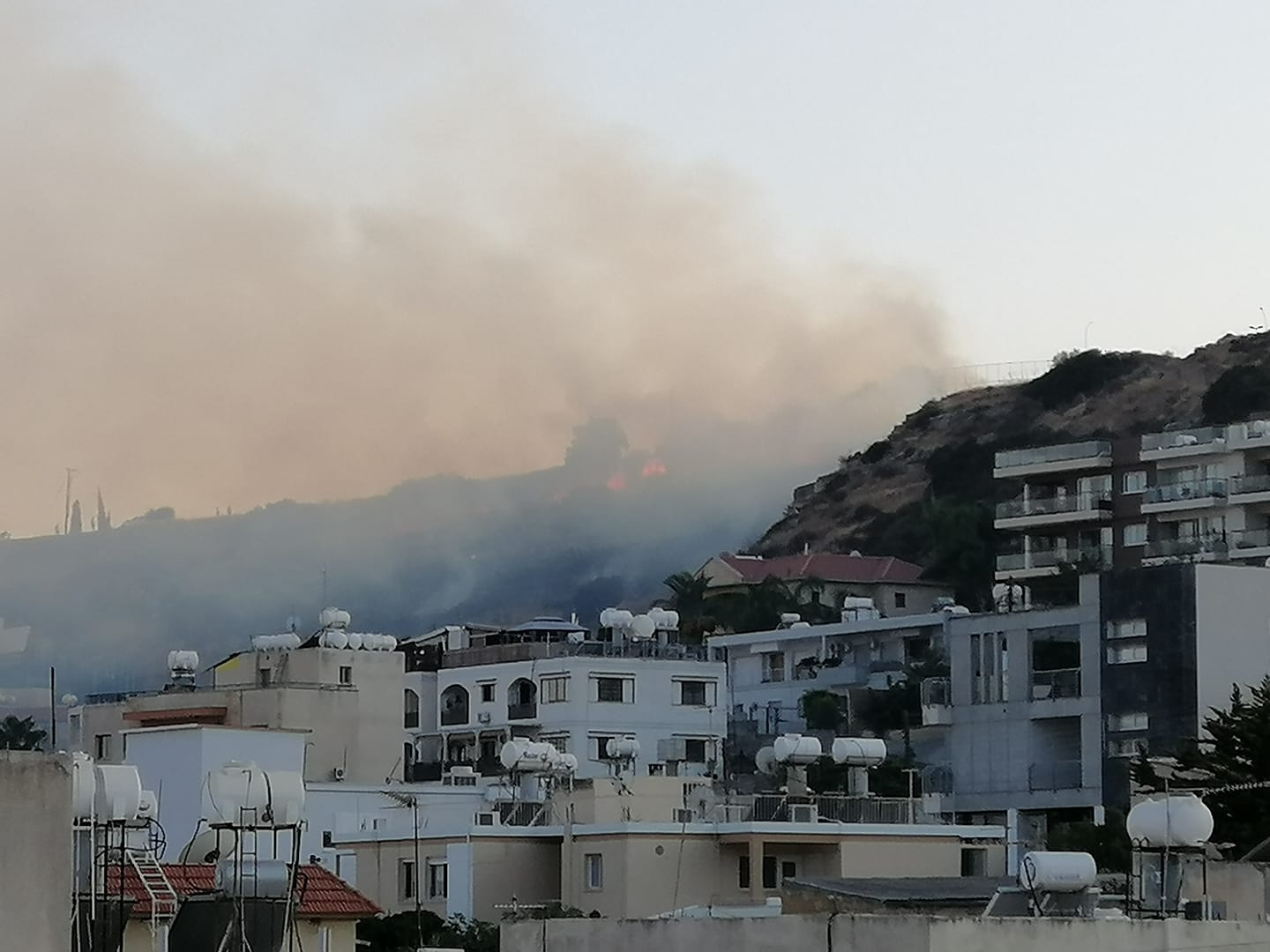 Πυρκαγιά κοντά σε σπίτια στην περιοχή της Γερμασόγειας (ΒΙΝΤΕΟ & ΦΩΤΟ)