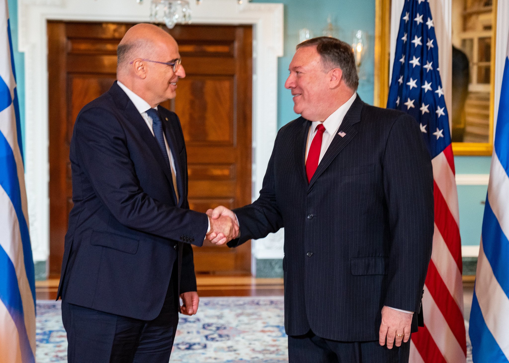 Επίσκεψη Πομπέο στην Ελλάδα, συναντά Δένδια και Μητσοτάκη