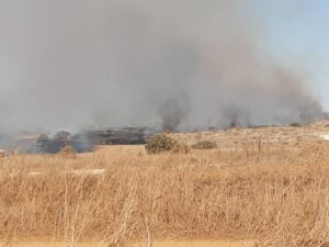 Πυρκαγιά στην κατεχόμενη περιοχή της Άχνας