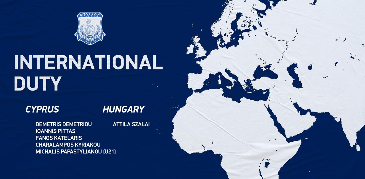 Έξι ποδοσφαιριστές του Απόλλωνα στις Εθνικές