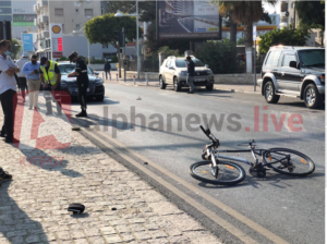 Σε κρίσιμη κατάσταση ο ποδηλάτης που παρασύρθηκε από όχημα στη Λεμεσό