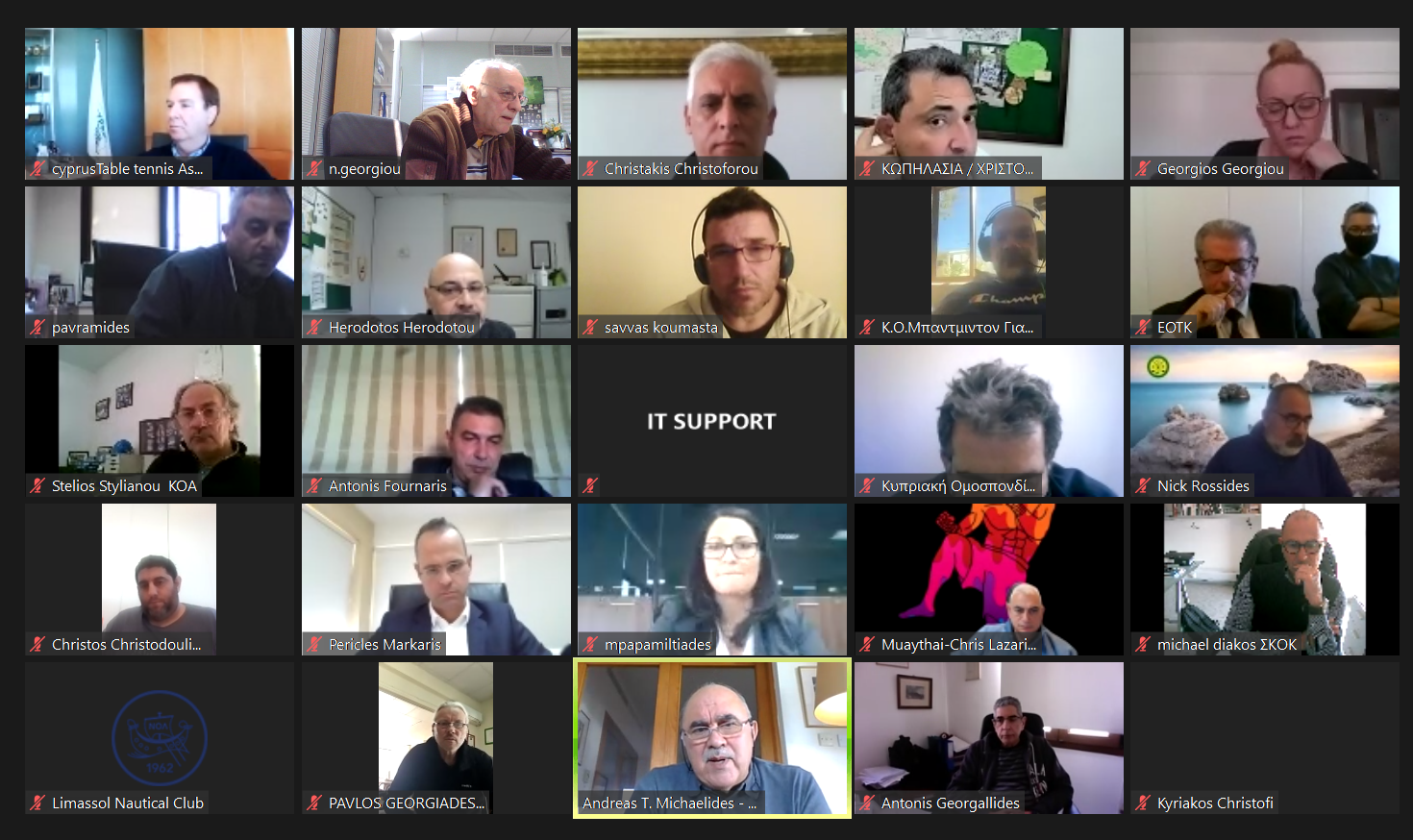 Εποικοδομητική η Διαδικτυακή Συζήτηση του ΚΟΑ με τις Αθλητικές Ομοσπονδίες