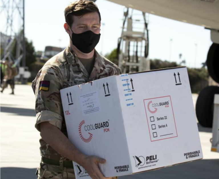 1.600 δόσεις εμβολίων κατά της Covid στάλθηκαν στις βρετανικές βάσεις στην Κύπρο