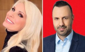 O Tάσος Τρύφωνος μαζί την Μενεγάκη και στο βάθος ο… Μάκης Παντζόπουλος (ΦΩΤΟ)