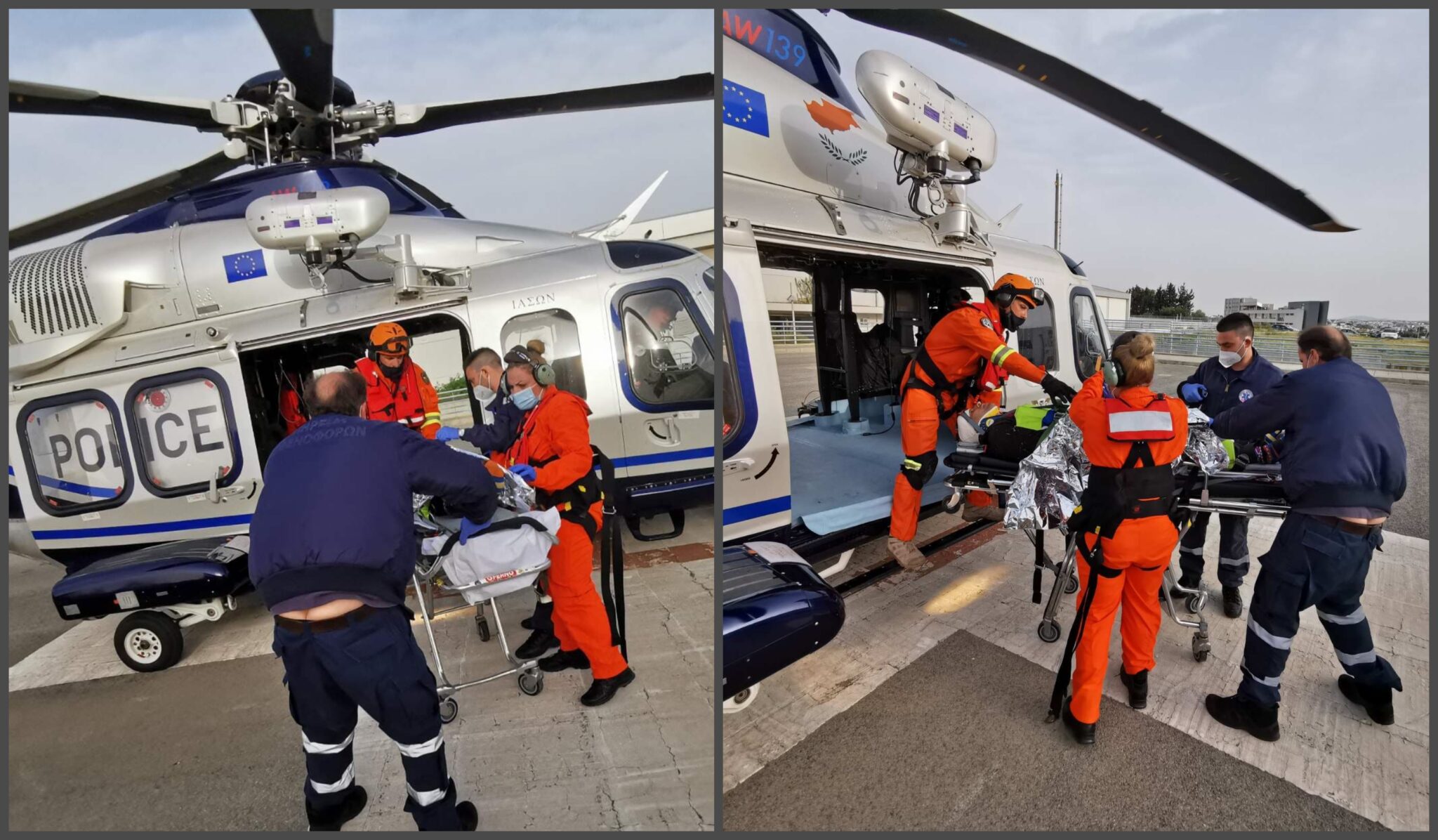 ΦΩΤΟ: Δραματική διάσωση χειριστή ανεμόπτερου που κατέπεσε σε δύσβατη περιοχή