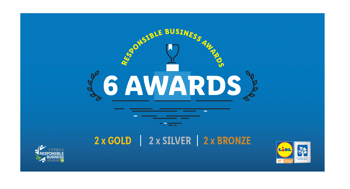 Έξι βραβεία απέσπασε η Lidl Κύπρου στα Cyprus Responsible Business Awards 2020