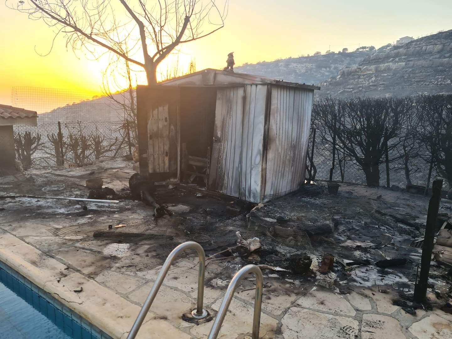 Αυτοψία στην καμένη γη της Τάλας για καταγραφή των ζημιών (ΦΩΤΟ)