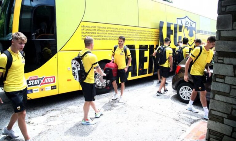 Έφτασε στο Πήλιο η ΑΕΚ για προετοιμασία