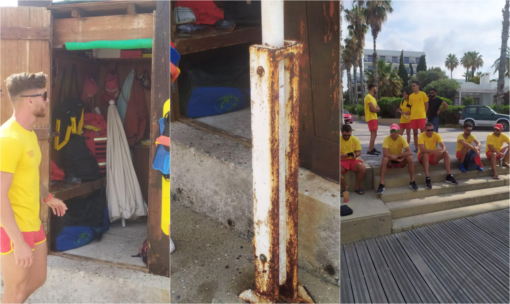 "Κρέμασαν" τις σανίδες οι ναυαγοσώστες για να διαμαρτυρηθούν