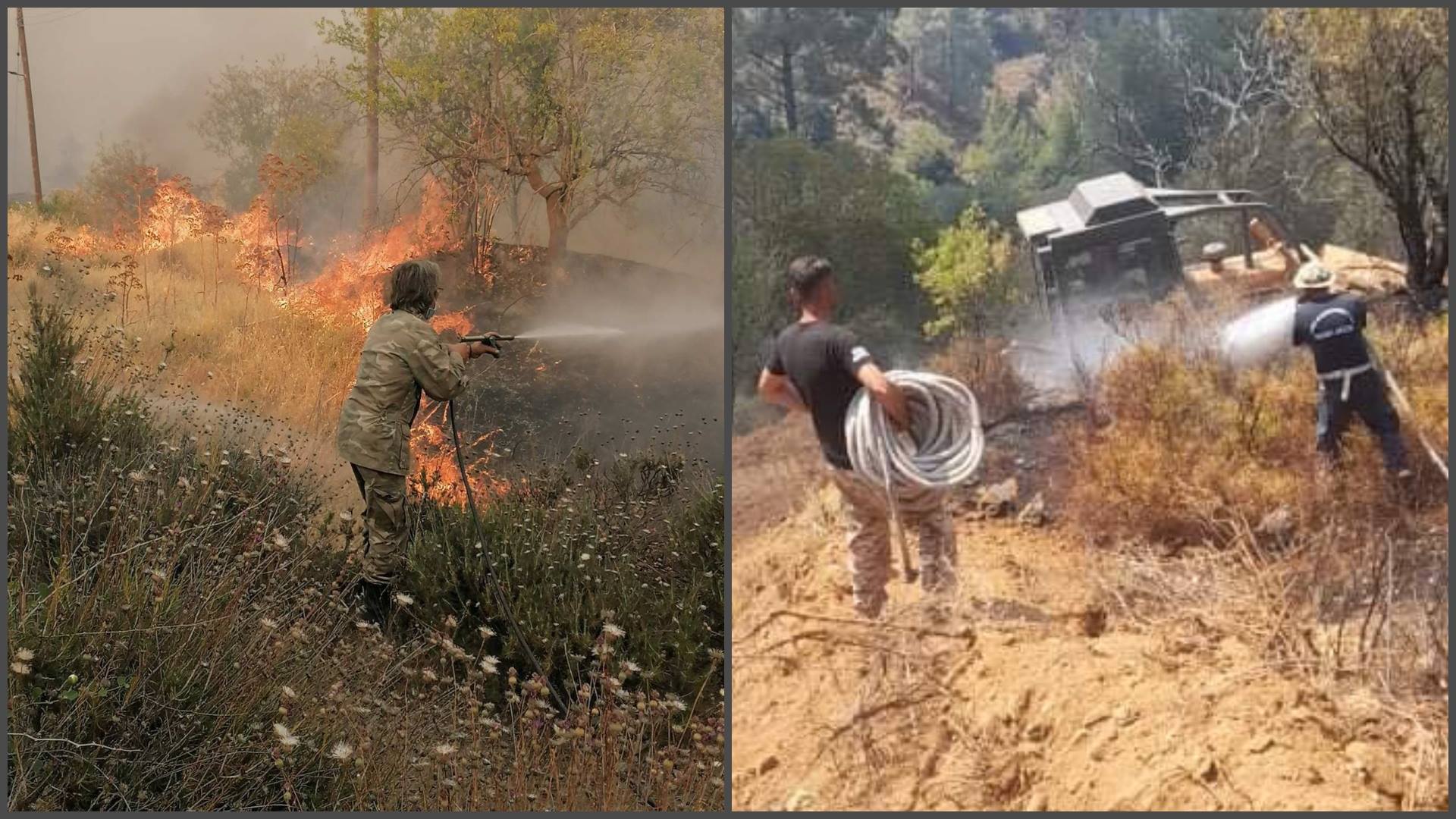 Ταϊστρες και ποτίστρες για τα πυρόπληκτα ζώα μεταφέρουν οι κυνηγοί (ΒΙΝΤΕΟ)