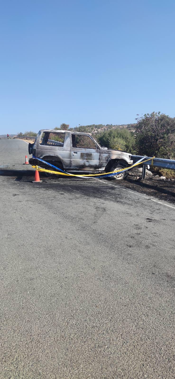 ΦΩΤΟ: Το έκλεψαν από την Πάφο και το έκαψαν σε απόμερη περιοχή στη Λεμεσό