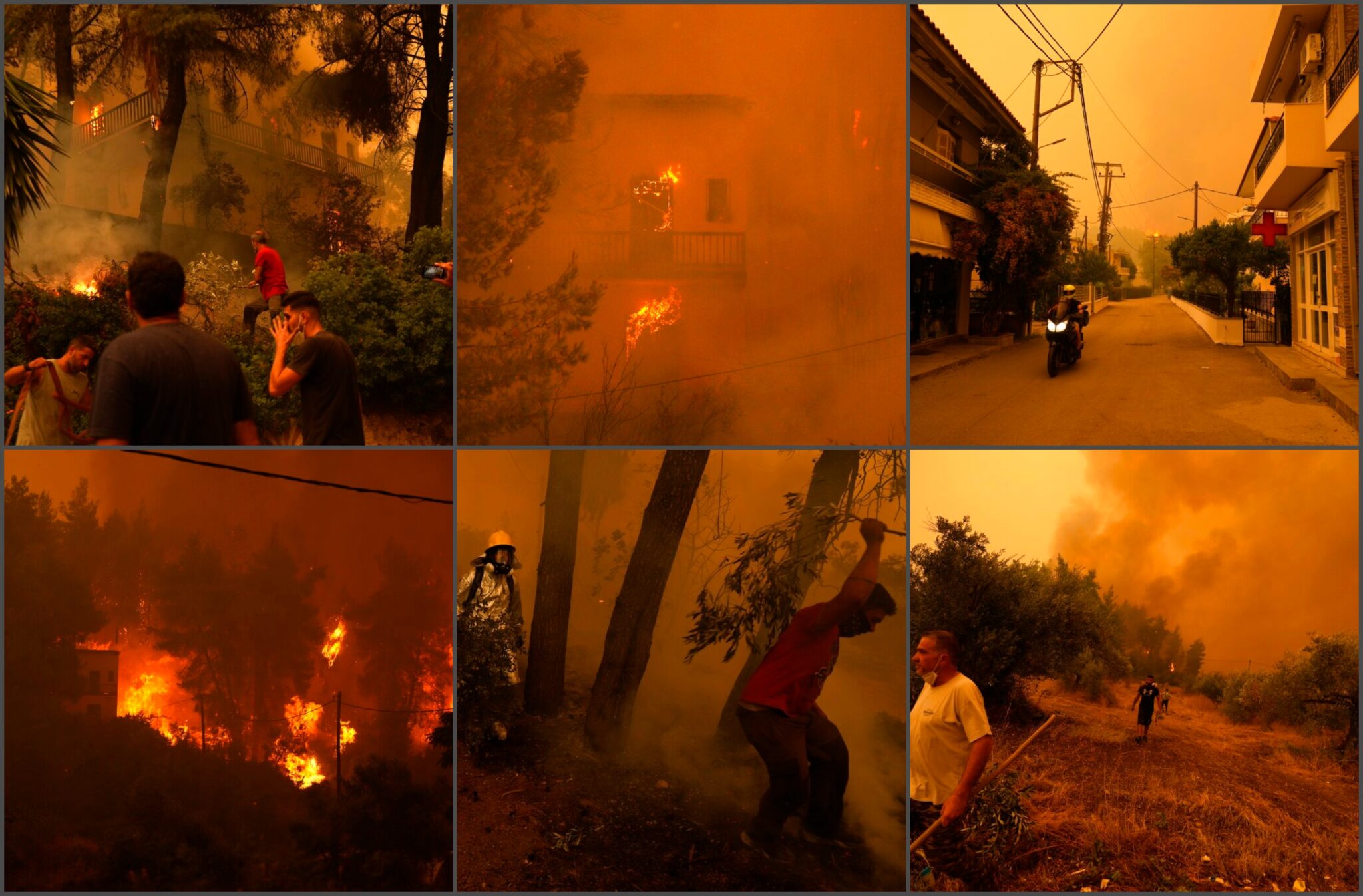 LIVE: Υπεράνθρωπη μάχη με τις φλόγες στην Εύβοια