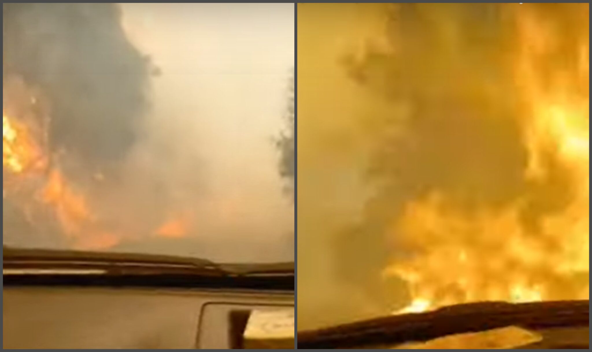 ΒΙΝΤΕΟ: Αυτοκίνητο στο Καστράκι περνάει μέσα από την πύρινη λαίλαπα