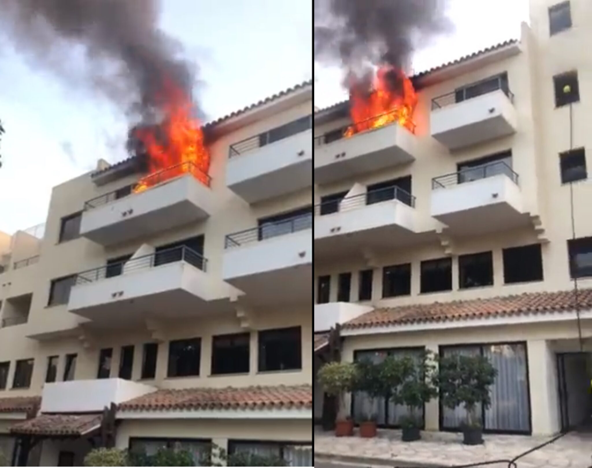 Πρόλαβαν τα χειρότερα: Η στιγμή που κατασβήνουν τις φλόγες σε διαμέρισμα(ΒΙΝΤΕΟ)