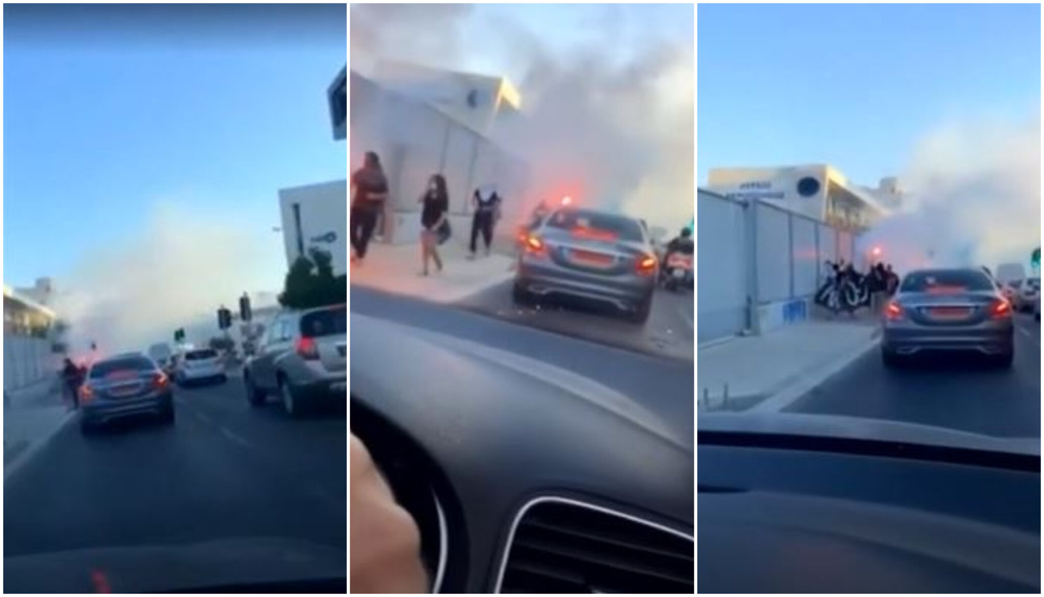 ΒΙΝΤΕΟ: Πήγαν σχολείο με .. φωτοβολίδες και πανό