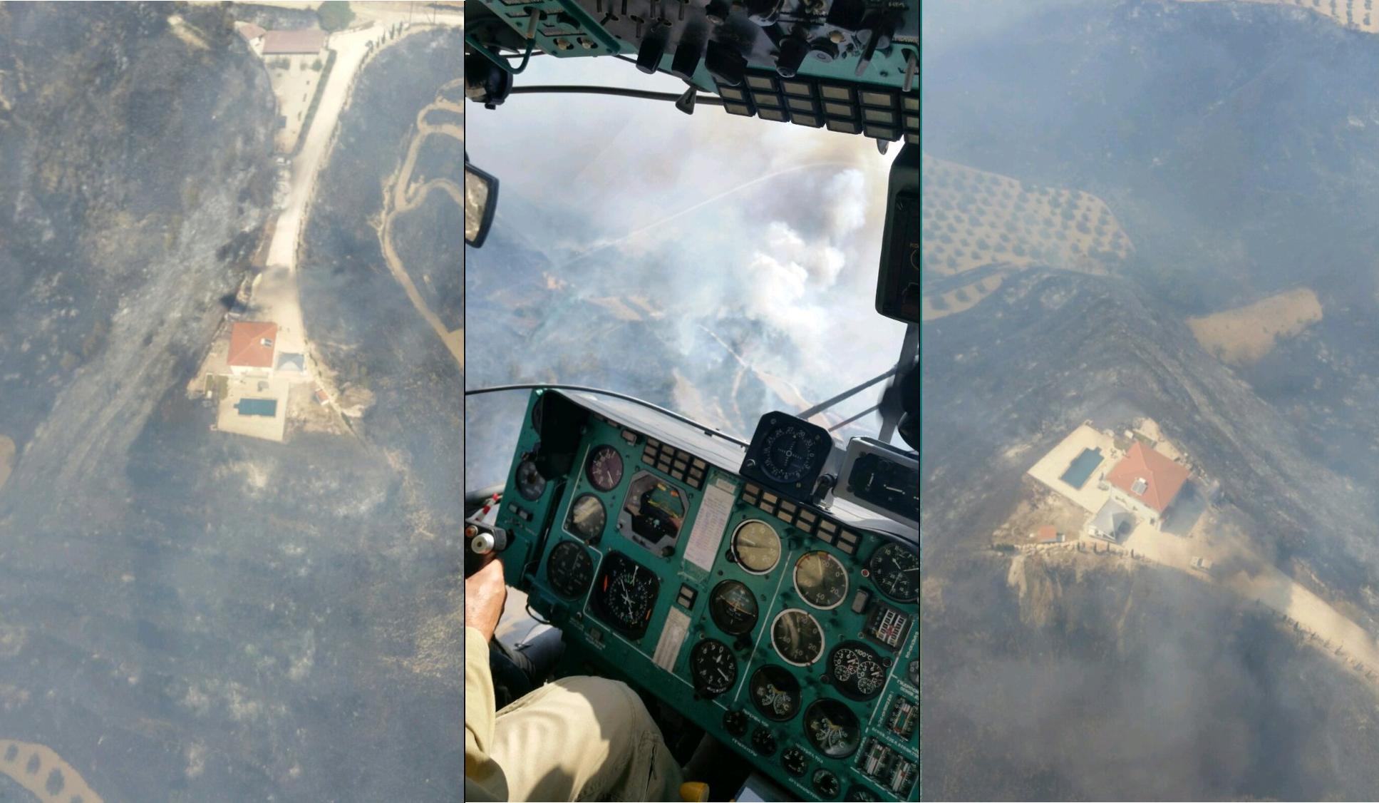 Καρέ-καρέ η μάχη των πυροσβεστών για διαφύλαξη οικίας από τη φωτιά στην Πάφο