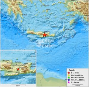 Ισχυρός σεισμός αναστάτωσε την Κρήτη: Μόλις 5km το εστιακό του βάθος