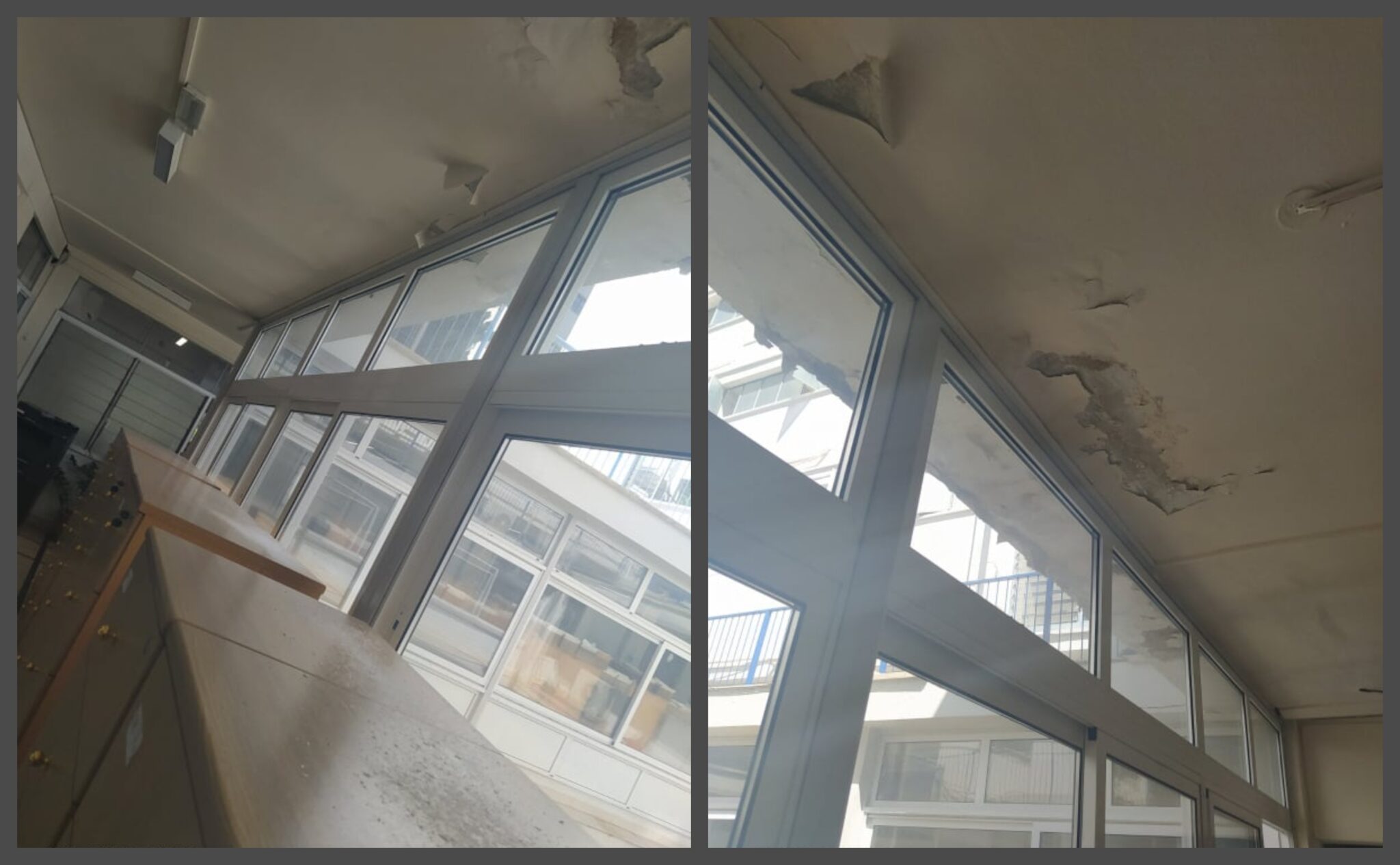 Καθημερινό φαινόμενο η πτώση σουβάδων στο κτίριο που στεγάζονται οι ΥΚΑ