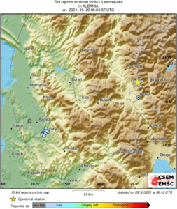 Πάνω από 4 Ρίχτερ ο σεισμός που "ταρακούνησε" την Αλβανία