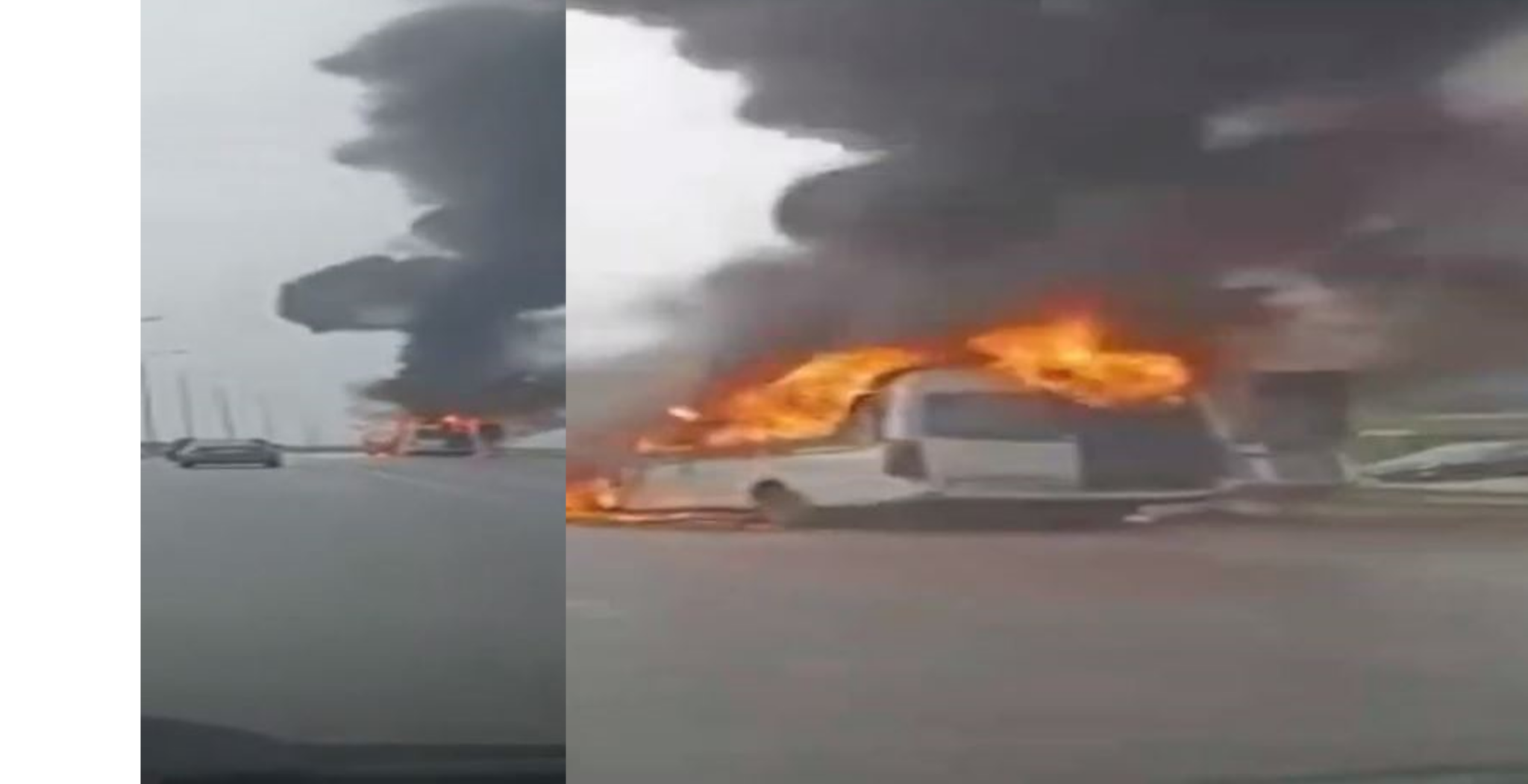 Άγνωστα παραμένουν τα αίτια της φωτιάς στο βαν που μετέφερε Κύπριους προσκυνητές