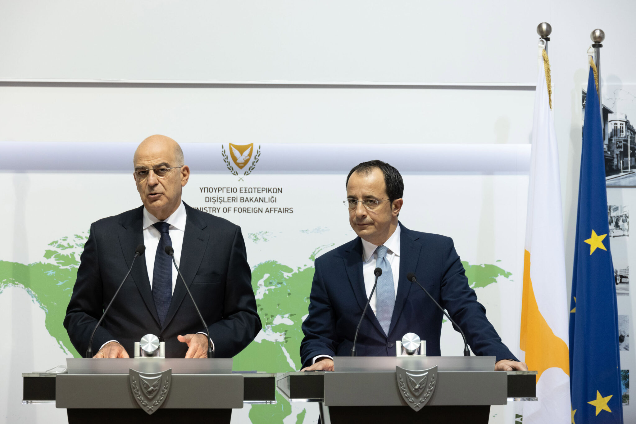 Ετοιμάζουν έδαφος για μέτρα σε βάρος της Τουρκίας Χριστοδουλίδης-Δένδιας (VID)