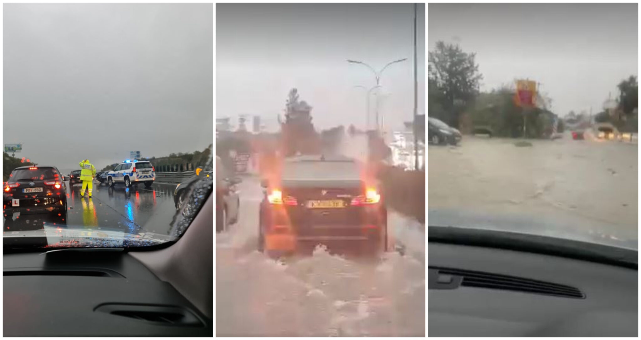 Ασταμάτητες οι βροχές: Τροχαία, δρόμοι ποτάμια και χάος στο highway(ΒΙΝΤΕΟ)