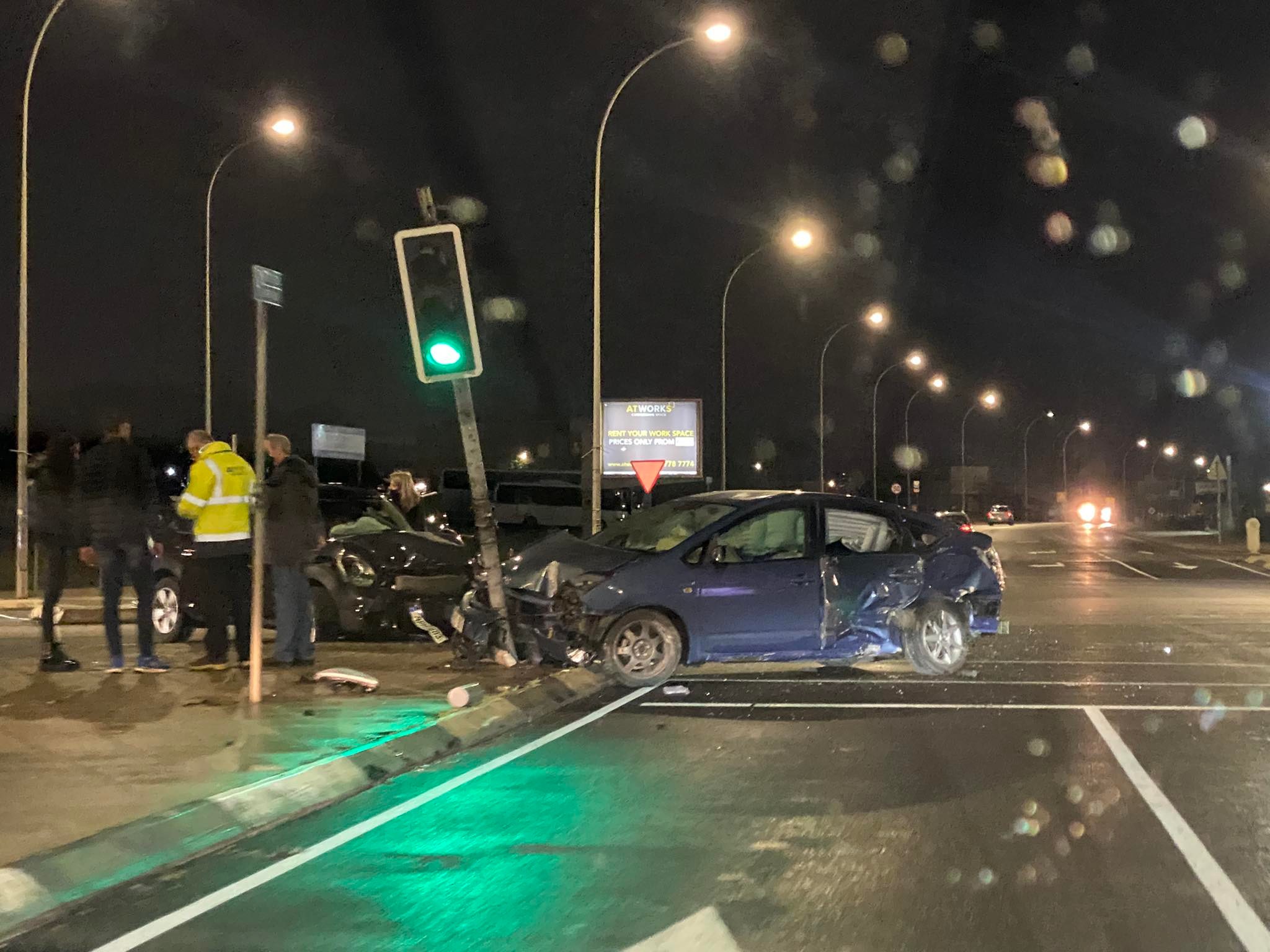 ΦΩΤΟ: Τροχαία σύγκρουση σε κεντρικό δρόμο στη Λευκωσία