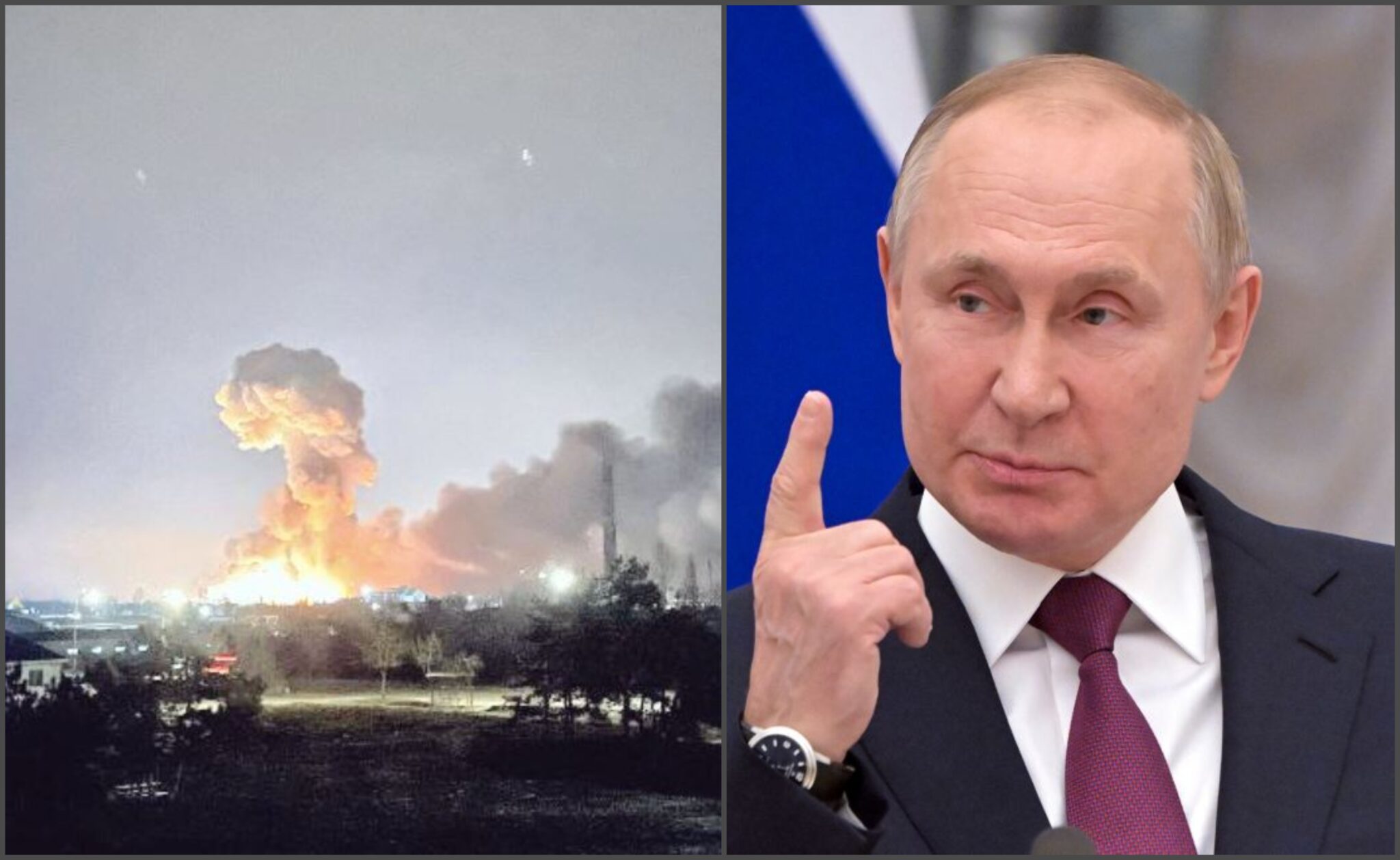 Η στιγμή της ανακοίνωσης από Πούτιν της "στρατιωτικής επιχείρησης" στο Ντονμπάς